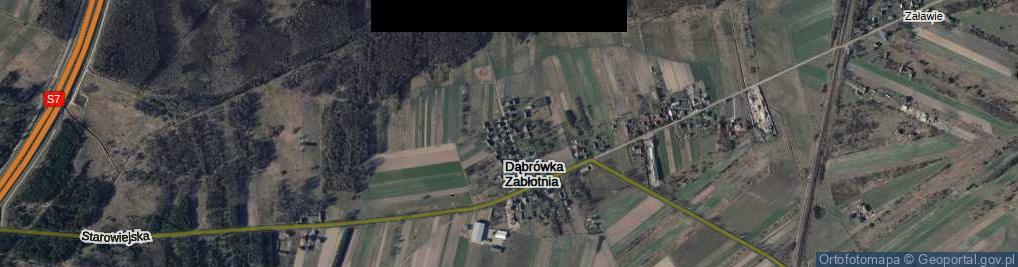 Zdjęcie satelitarne Dąbrówka Zabłotnia ul.